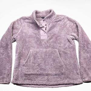 Eddie Bauer Lilac Fleece Cowl Sweater